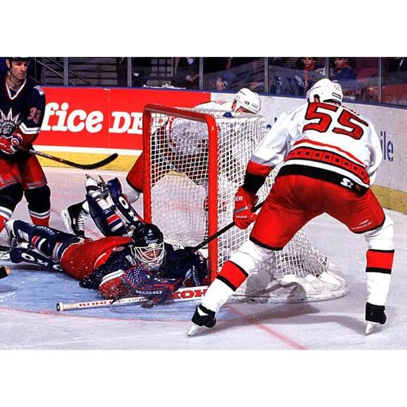 Carolina Hurricanes 1997-99 STARTER jersey AUTHENTIC 48-R M white NHL hockey vtg - Picture 4 of 11